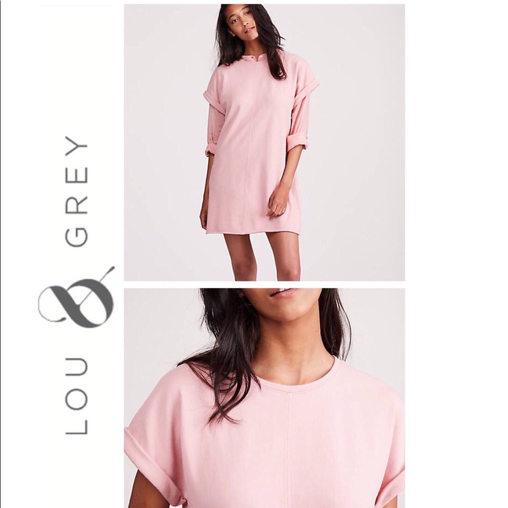 Lou & Grey Garment Dye Cuffed Tee Dress
